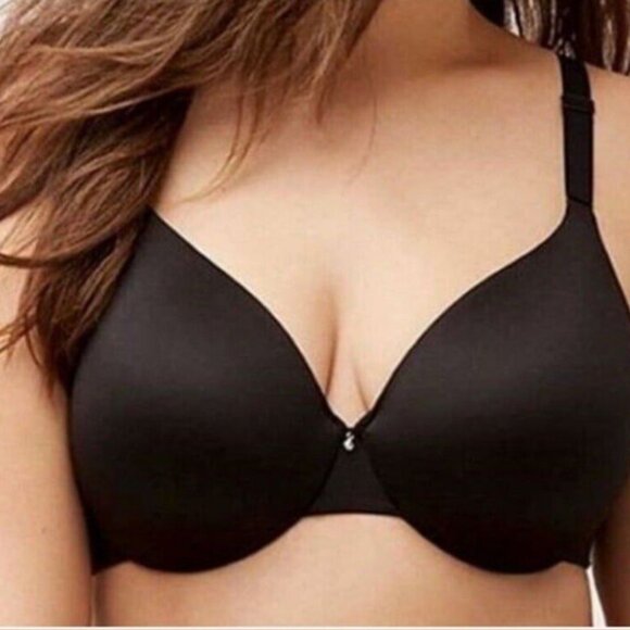 Lane Bryant Cacique Bra Invisible Backsmoother Full Coverage Black Size 42DDD - Picture 1 of 10